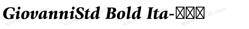 GiovanniStd Bold Ita字体转换